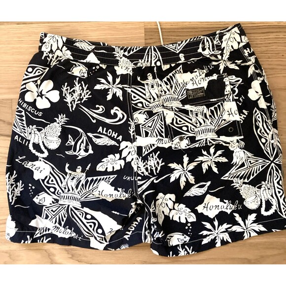 Polo Ralph Lauren Mens XL Hawaiian Hibiscus Floral Swim Trunks Vacation Beach - Picture 10 of 16